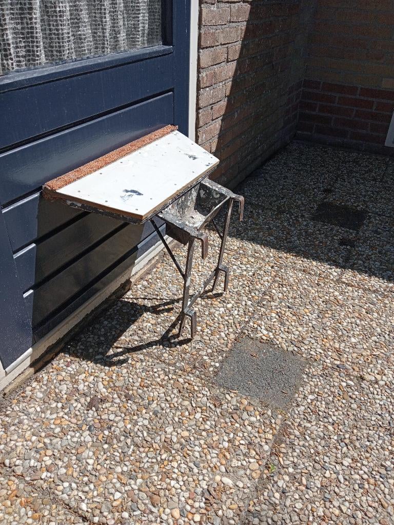 ladder muurafhouder met bakje, Doe-het-zelf en Verbouw, Ladders en Trappen, Ophalen, Gebruikt, Ladder, Minder dan 2 meter
