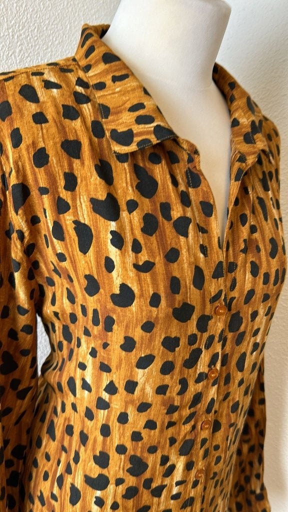 Fabienne Chapot maat L Lily blouse panter 1168, Bruin, Maat 42/44 (L), Ophalen of Verzenden, Zo goed als nieuw