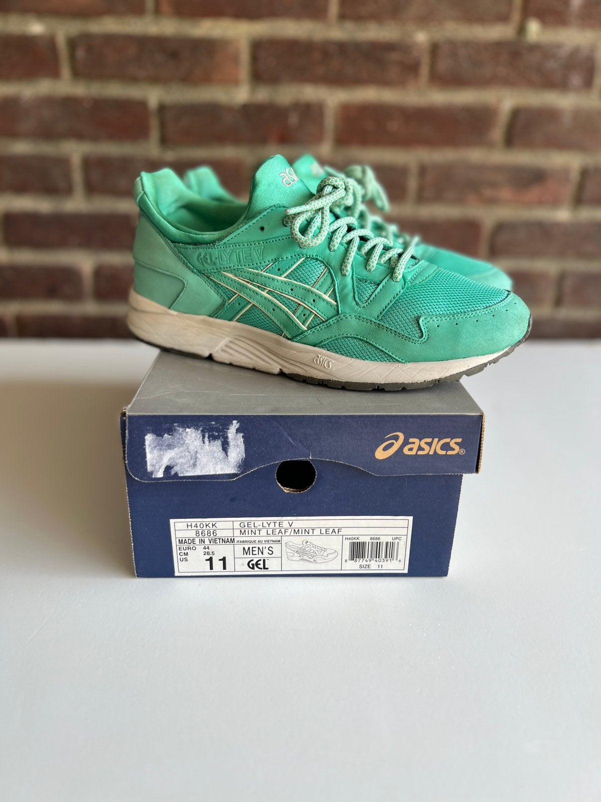 ASICS Gel-Lyte V x Ronnie Fieg “Mint”, Overige kleuren, Ophalen of Verzenden, Sneakers of Gympen, Zo goed als nieuw