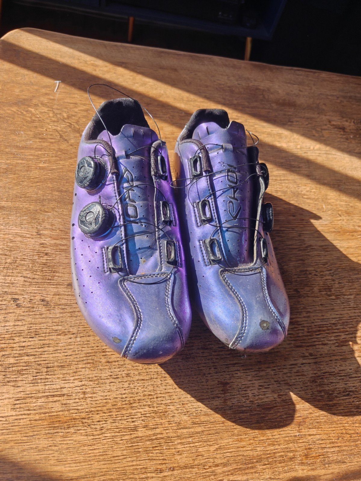 Ekoï Wielrenschoenen Maat 42 met Look plaatjes, Ophalen of Verzenden, Gebruikt, Schoenen