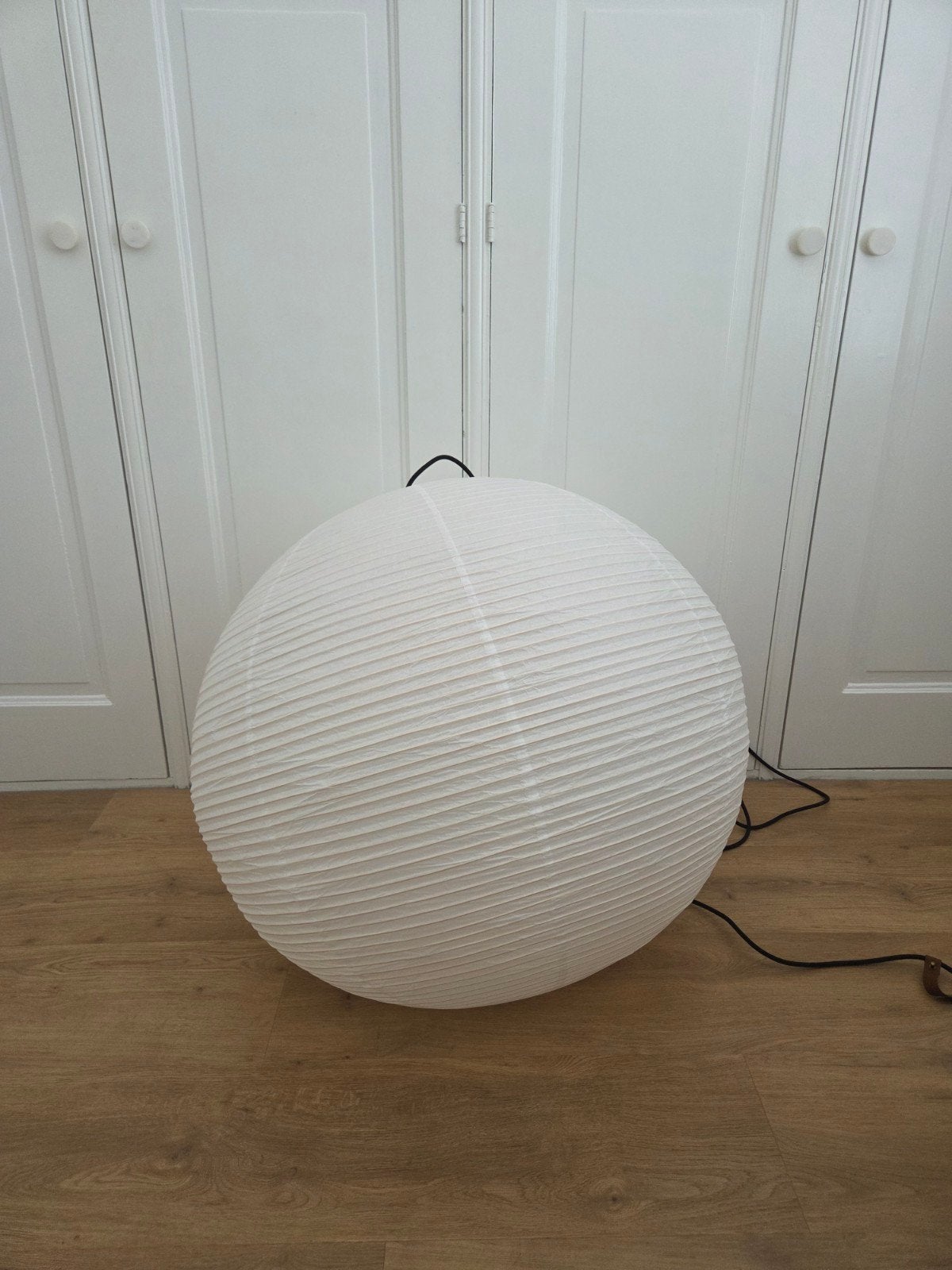 HAY Paper Shade lampenkap met stekker en schakelaar, Ø 80cm, Wit, Overige merken, Natuurlijk materiaal, Zo goed als nieuw