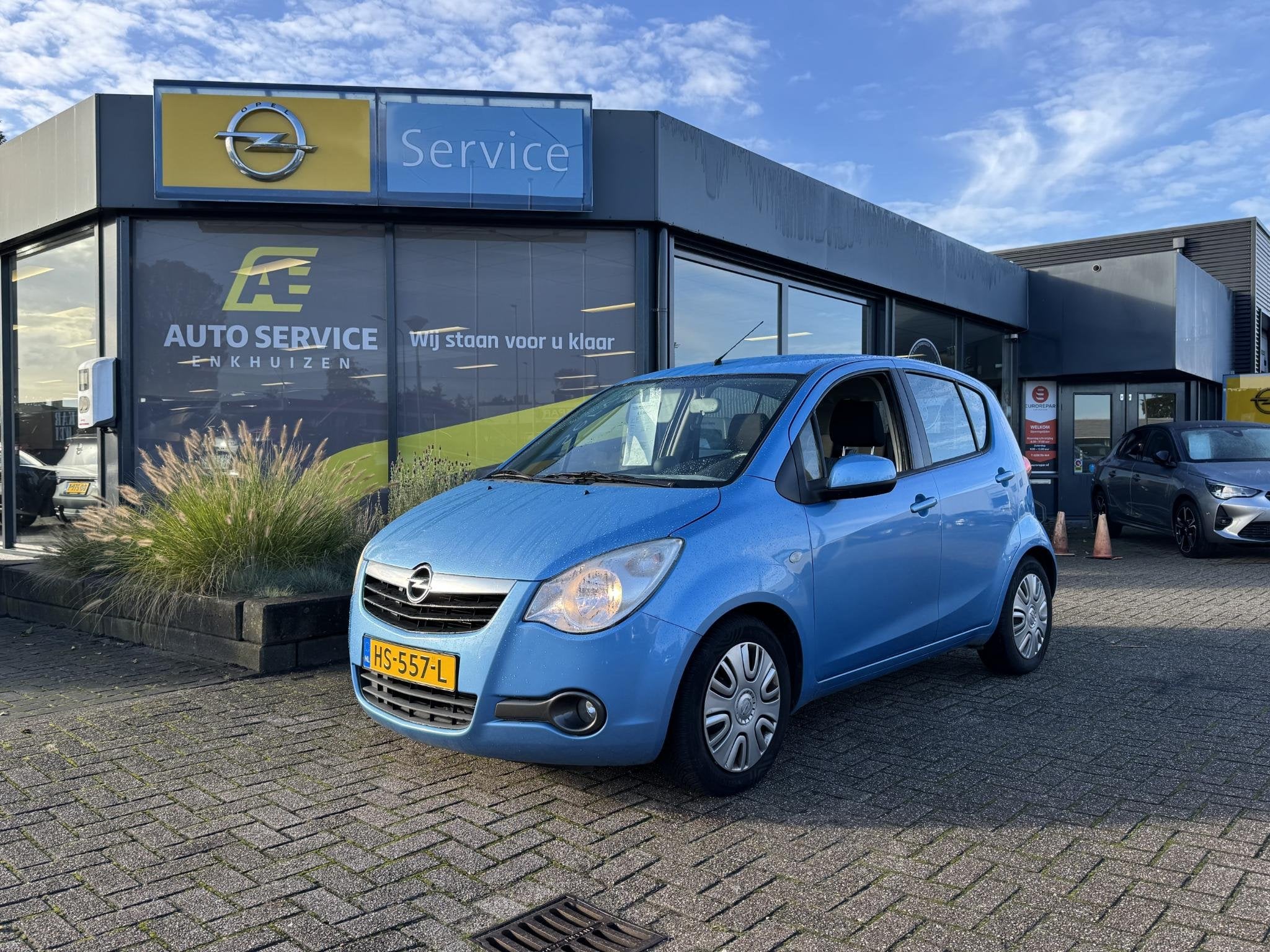 Opel Agila 1.2 Edition AUTOMAAT | 6 m garantie | Airco | LMV, Auto's, Stof, 4 cilinders, Blauw, Bedrijf