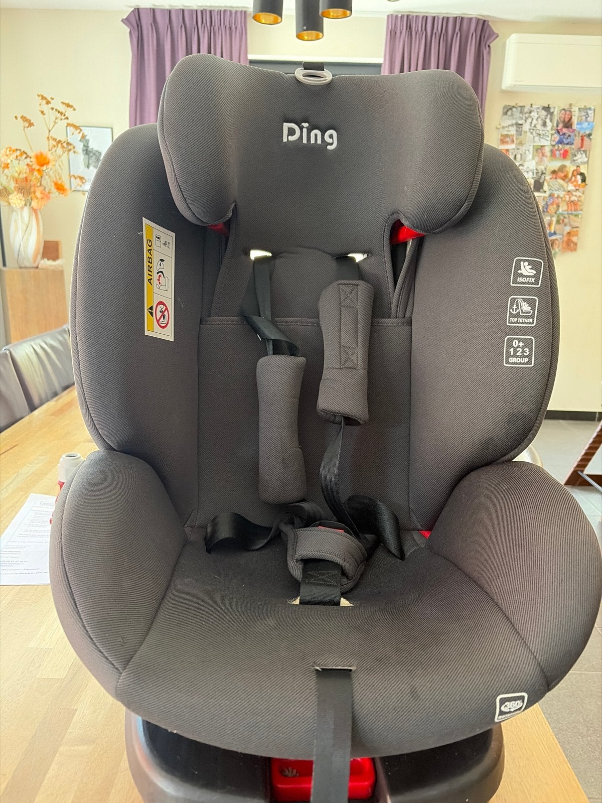 Ding autostoel 0-18 kg met Isofix en autogordel, Kinderen en Baby's, Autostoeltjes, Autogordel of Isofix, 0 t/m 18 kg, Zijbescherming