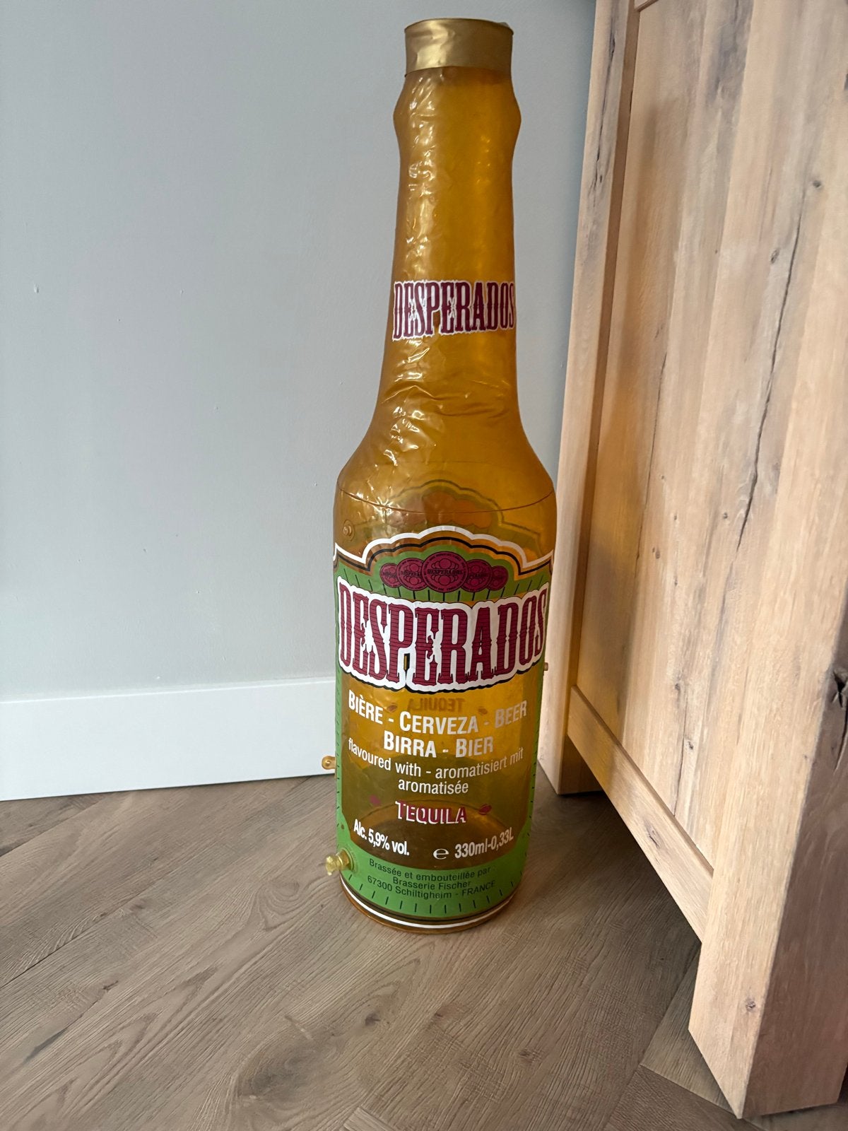 XL opblaasbare Desperados bier fles - 80 cm, Verzenden, Zo goed als nieuw, Gebruiksvoorwerp