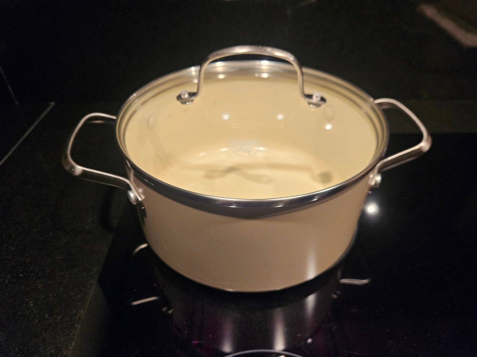 Green Chef kookpan 20cm wit, Huis en Inrichting, Ophalen, Aluminium, Zo goed als nieuw, GreenPan