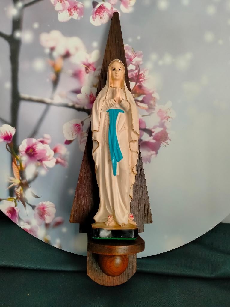 Maria van Lourdes op houten console SALE, Antiek en Kunst, Ophalen of Verzenden