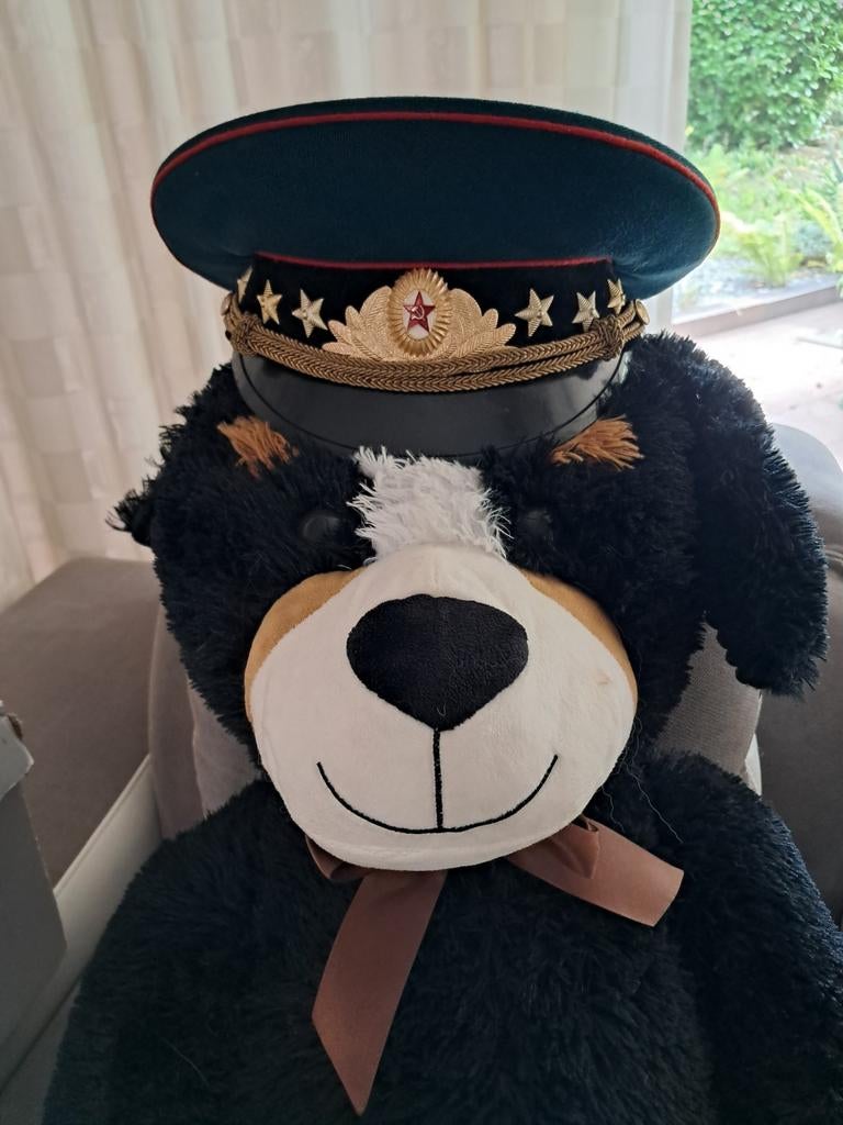 Oude Russische Landmacht platte Pet van een hoge officier., Eu, Eu, Ophalen of Verzenden, Eu