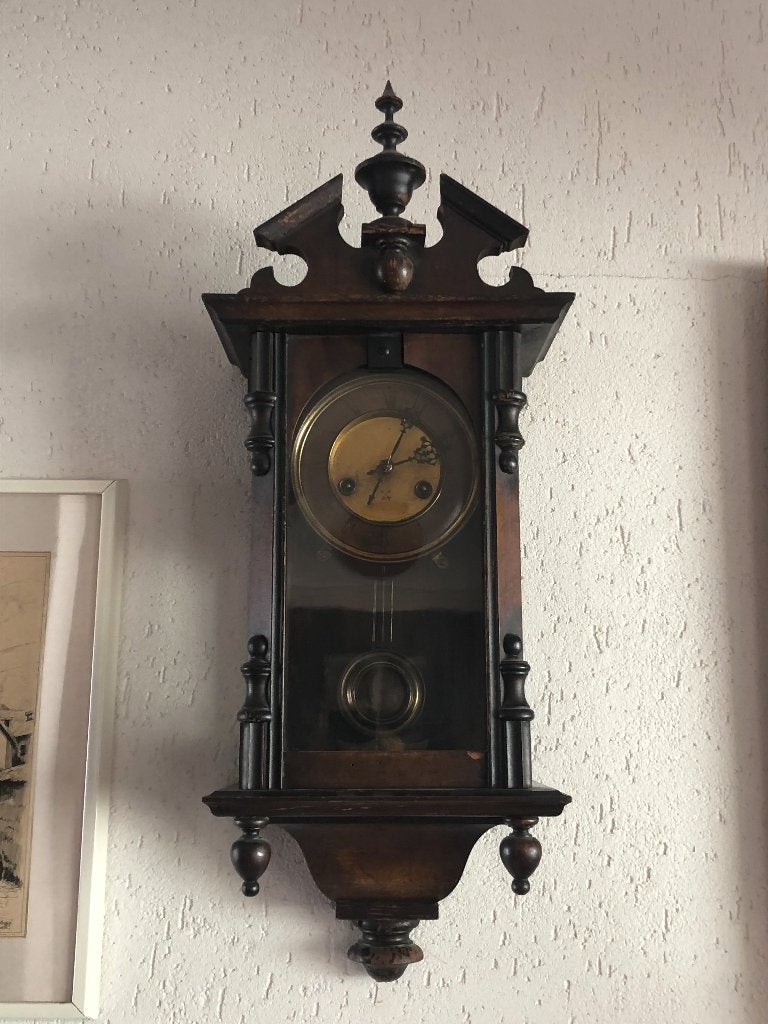 Regulator klok, Ophalen, Analoog, Overige kleuren, Met slagwerk