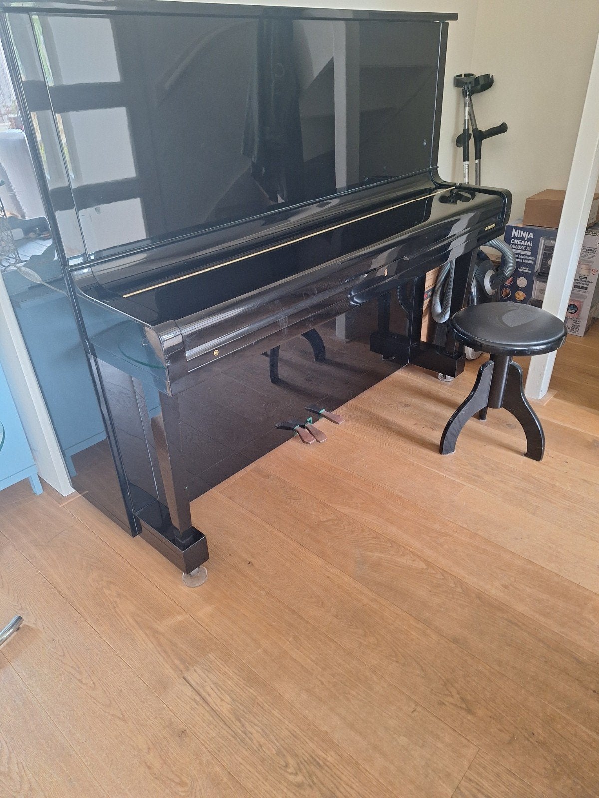 zwarte hoogglans daewoo royal piano, Ophalen, Gebruikt, Zwart, Piano