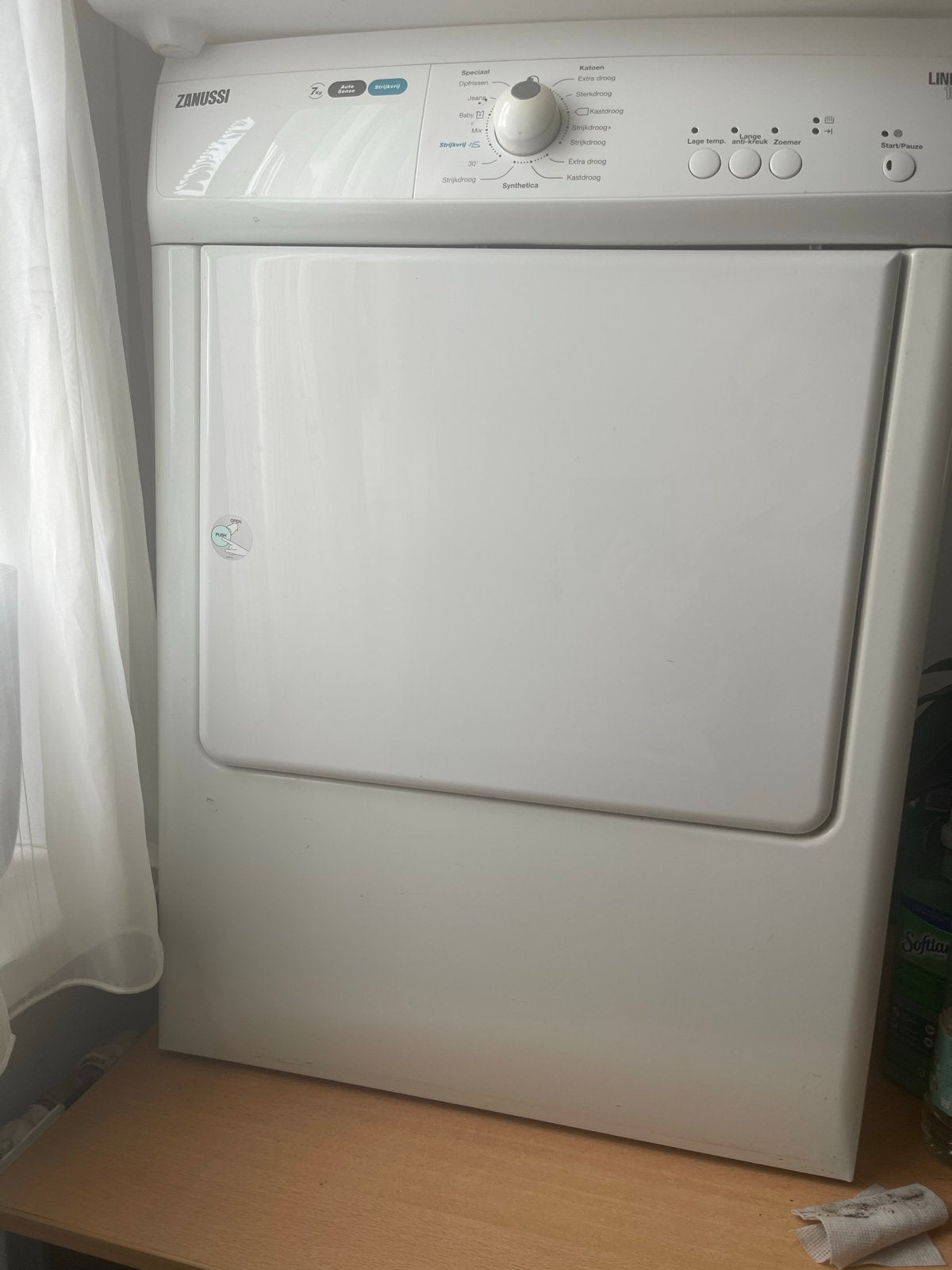 Zanussi wasdroger - Goede staat, Ophalen, 6 tot 8 kg, Gebruikt, Luchtafvoer