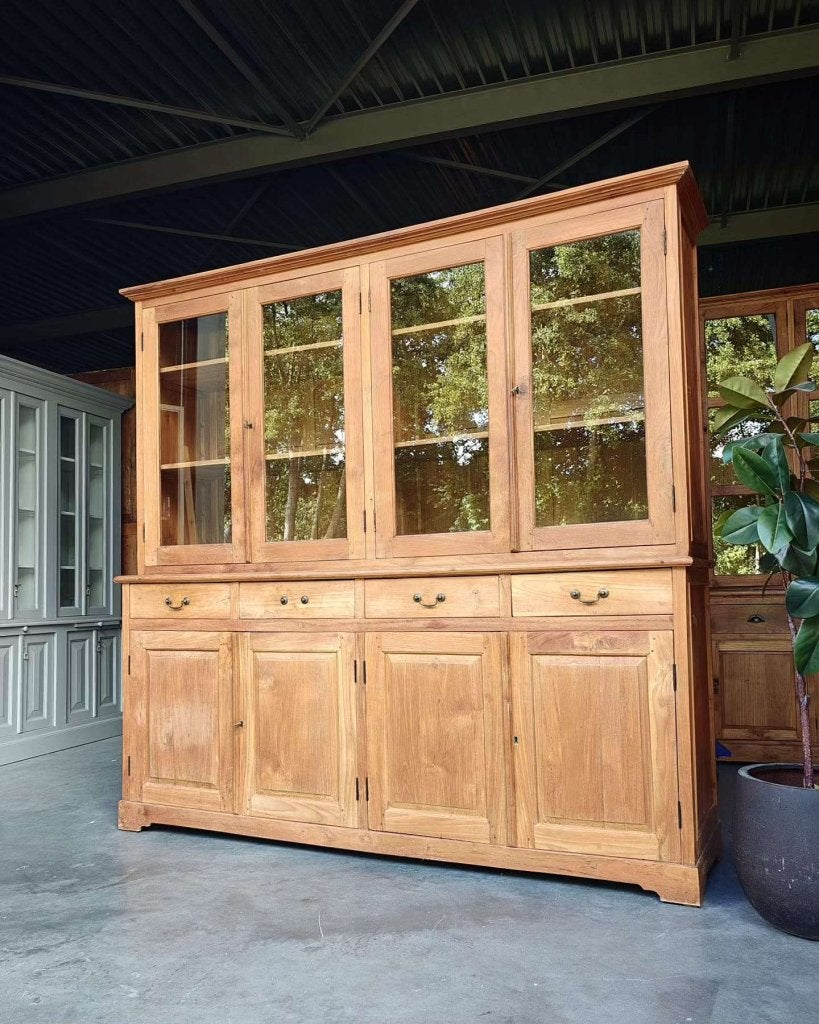 Grote teakhouten winkelkast | Buffetkast teak #9721, Gebruikt, -, 200 cm of meer, -