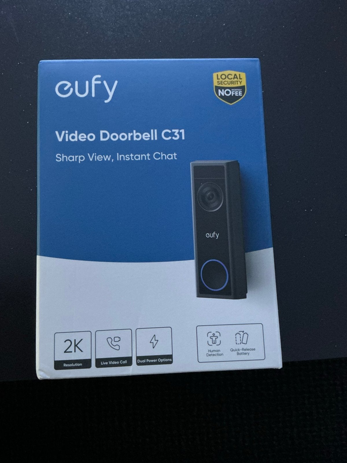 Eufy Video Deurbel C31 - Scherpe Beelden, Directe Communicat, Ophalen of Verzenden, Ingebouwde camera, Nieuw, Draadloos
