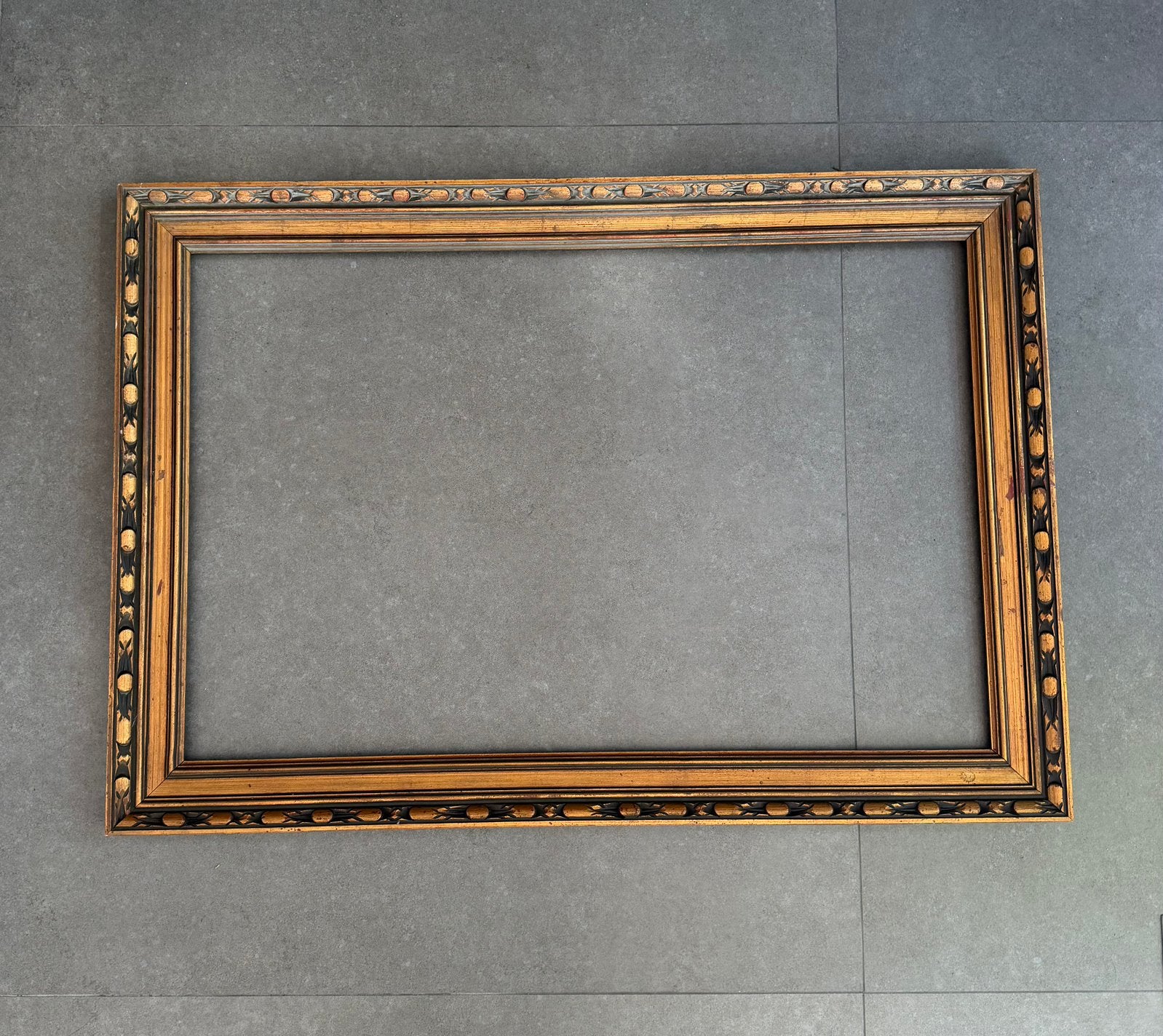 Antieke Houten Schilderijlijst - Goudkleurig, Ophalen of Verzenden, Gebruikt, Hout