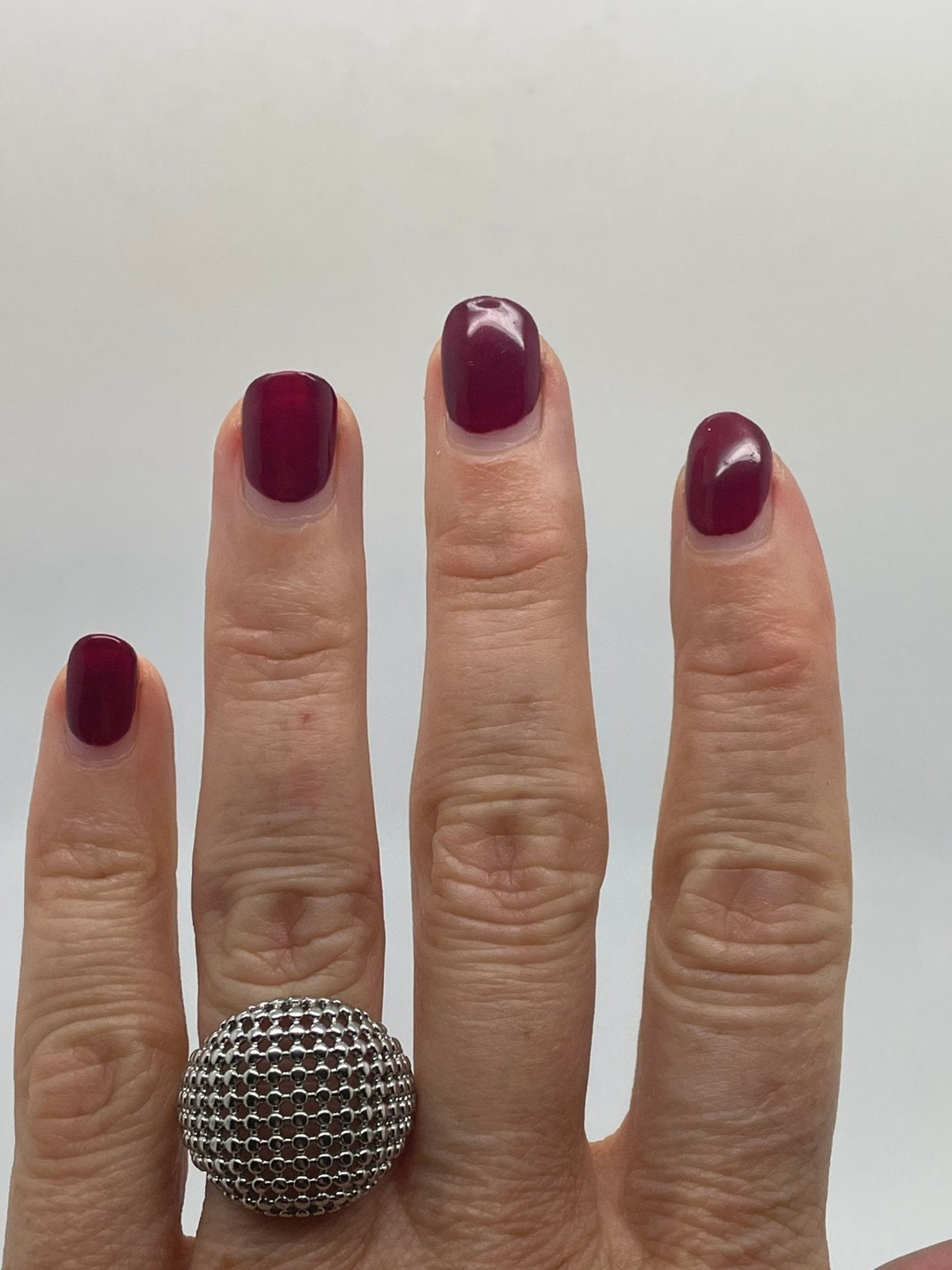 G106 Prachtige zilveren egel ring maat 18,25, 18 tot 19, Ophalen of Verzenden, X, Dame