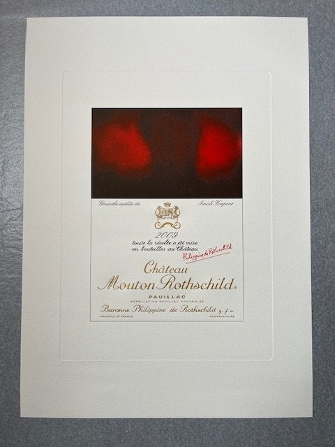 Litho Château Mouton Rothschild 2009 Anish Kapoor, Verzenden, Abstract, Lithografie