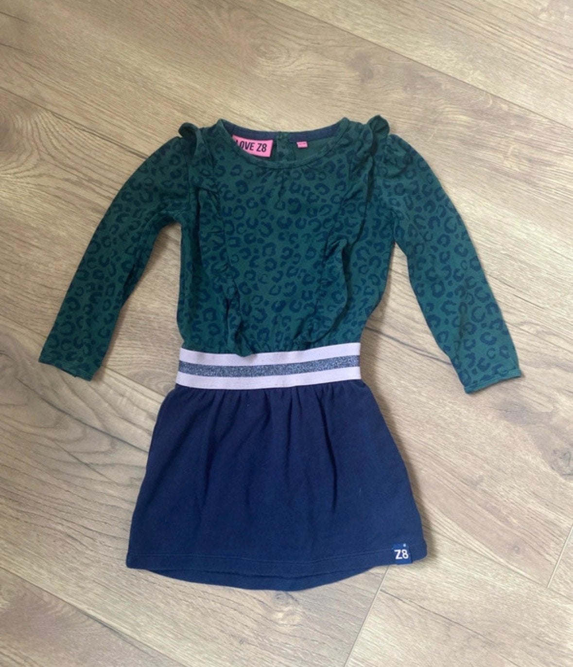 Z8 Jurk Maat 92/98 met Luipaardprint en Elastiek, Kinderen en Baby's, Ophalen of Verzenden, Gebruikt, Meisje, Jurk of Rok