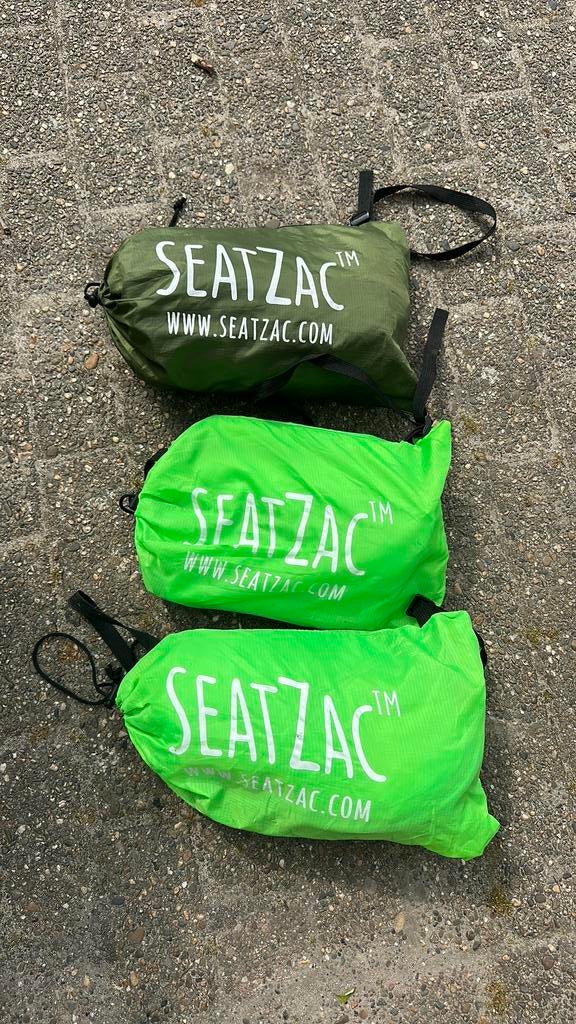 SeatZac opblaasbare loungebank - Groen en Legergroen, Ophalen of Verzenden, Zo goed als nieuw