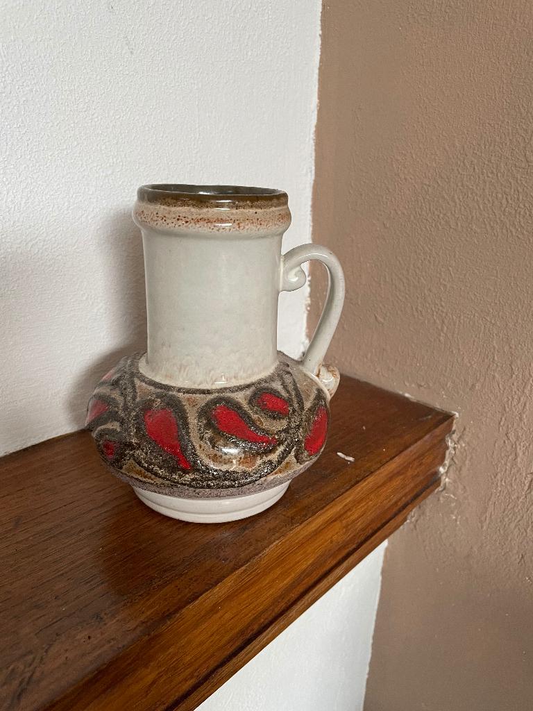 Vintage vaasje Strehla, Oost- Duitsland 15cm, Antiek en Kunst, Ophalen of Verzenden