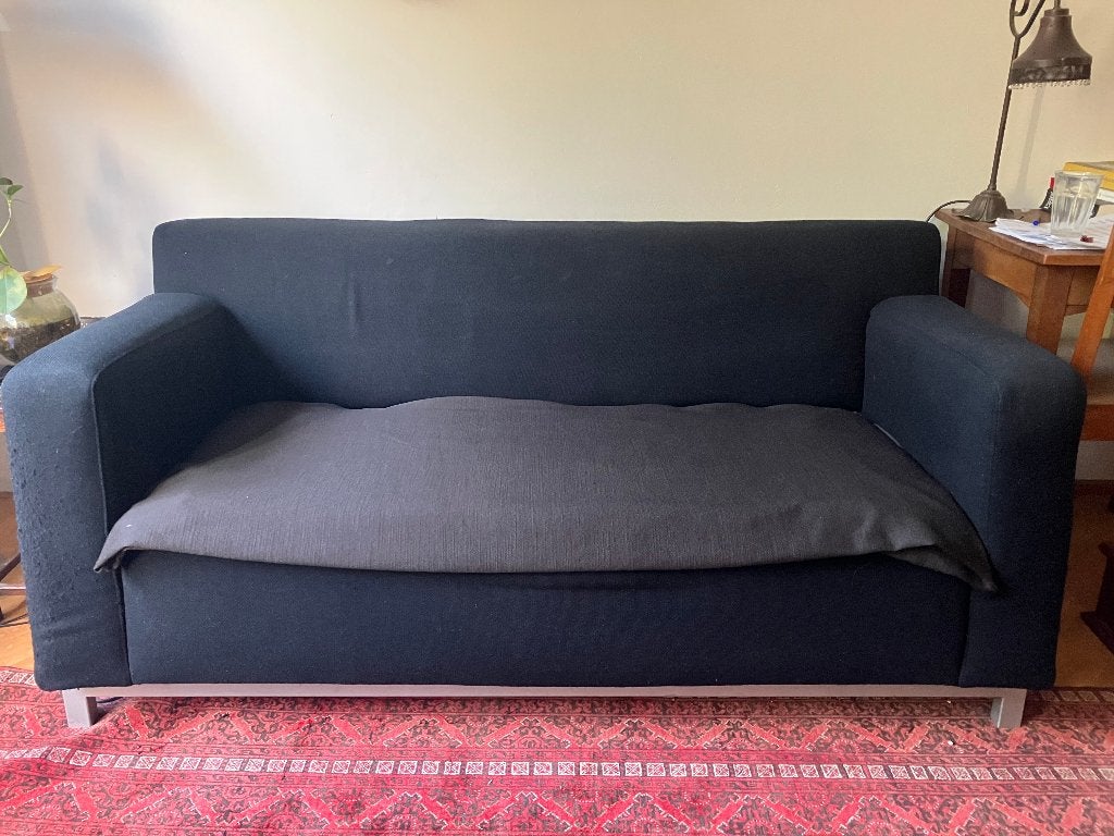 Twee-zitsbank, Huis en Inrichting, Ophalen, Gebruikt, Tweepersoons, 75 tot 100 cm