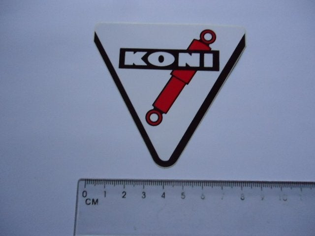 sticker KONI origineel LOGO plastic retro auto motor f1 f-1, Ophalen of Verzenden, Zo goed als nieuw