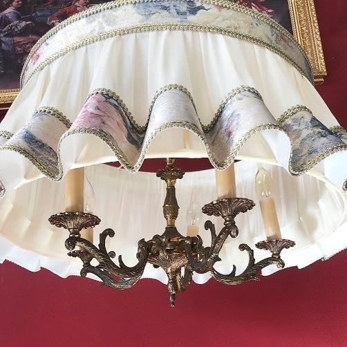 Brocante kroonluchter - hanglamp antiek koperen barok, Ophalen of Verzenden, Gebruikt, Overige materialen