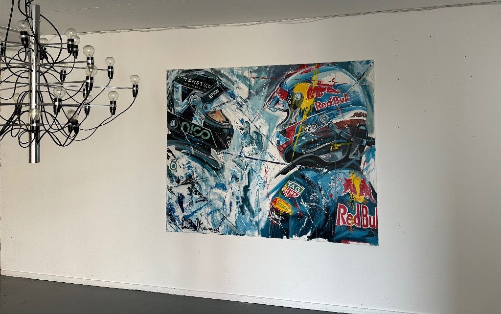 Prachtig historisch schilderij EJ Kremer Max Verstappen, Gebruikt, 75 tot 100 cm, Ophalen of Verzenden, Modern