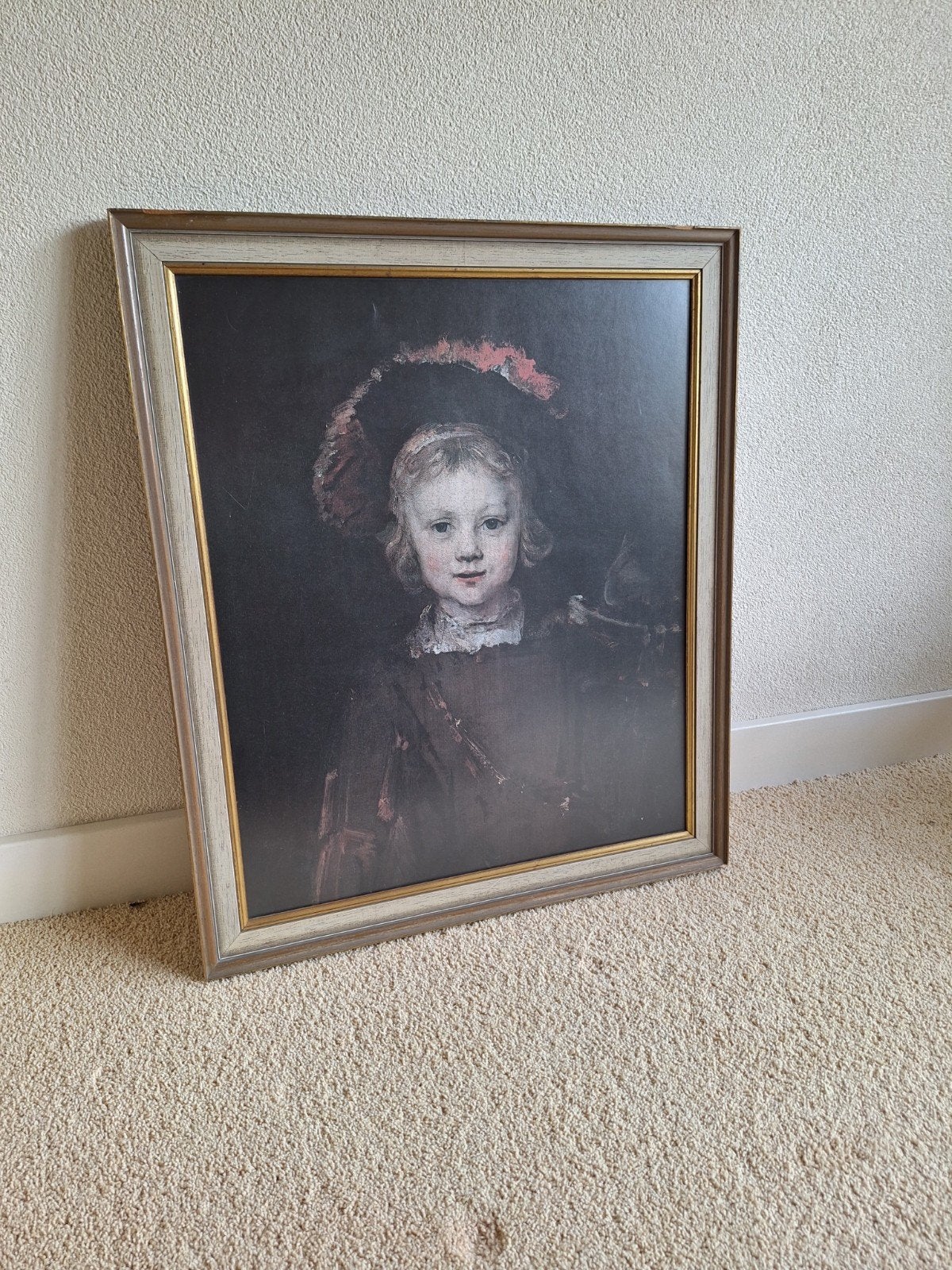 Klassiek Portret van een Jongen met Hoed, Antiek en Kunst, Ophalen