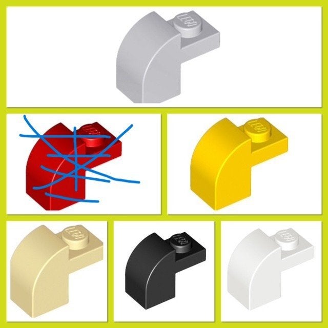 lego 1x1 boogjes in 5 kleuren, meerdere op voorraad, Ophalen of Verzenden, Nieuw, Accessoire, Lego