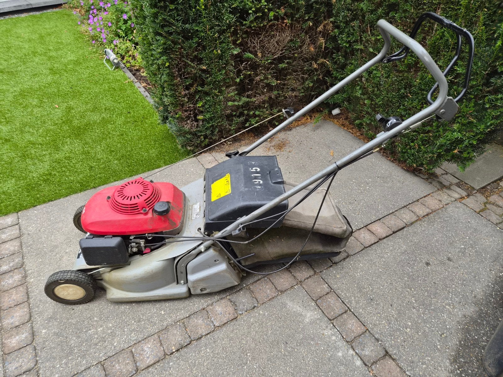 Honda HRP 42 Benzine Grasmaaier met Opvangzak, Ophalen, Cirkelmaaier, Honda, Gebruikt