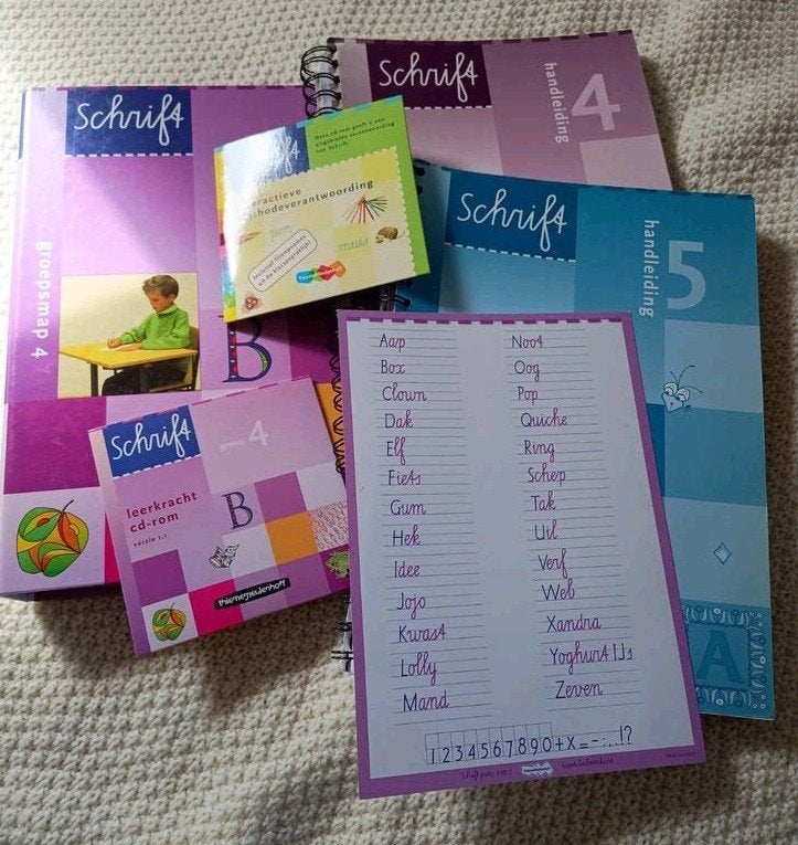 schrijfmethode Schrift groep 4/5 handleiding groepsmap 4, Ophalen of Verzenden, Zo goed als nieuw, Overige niveaus, Overige vakken