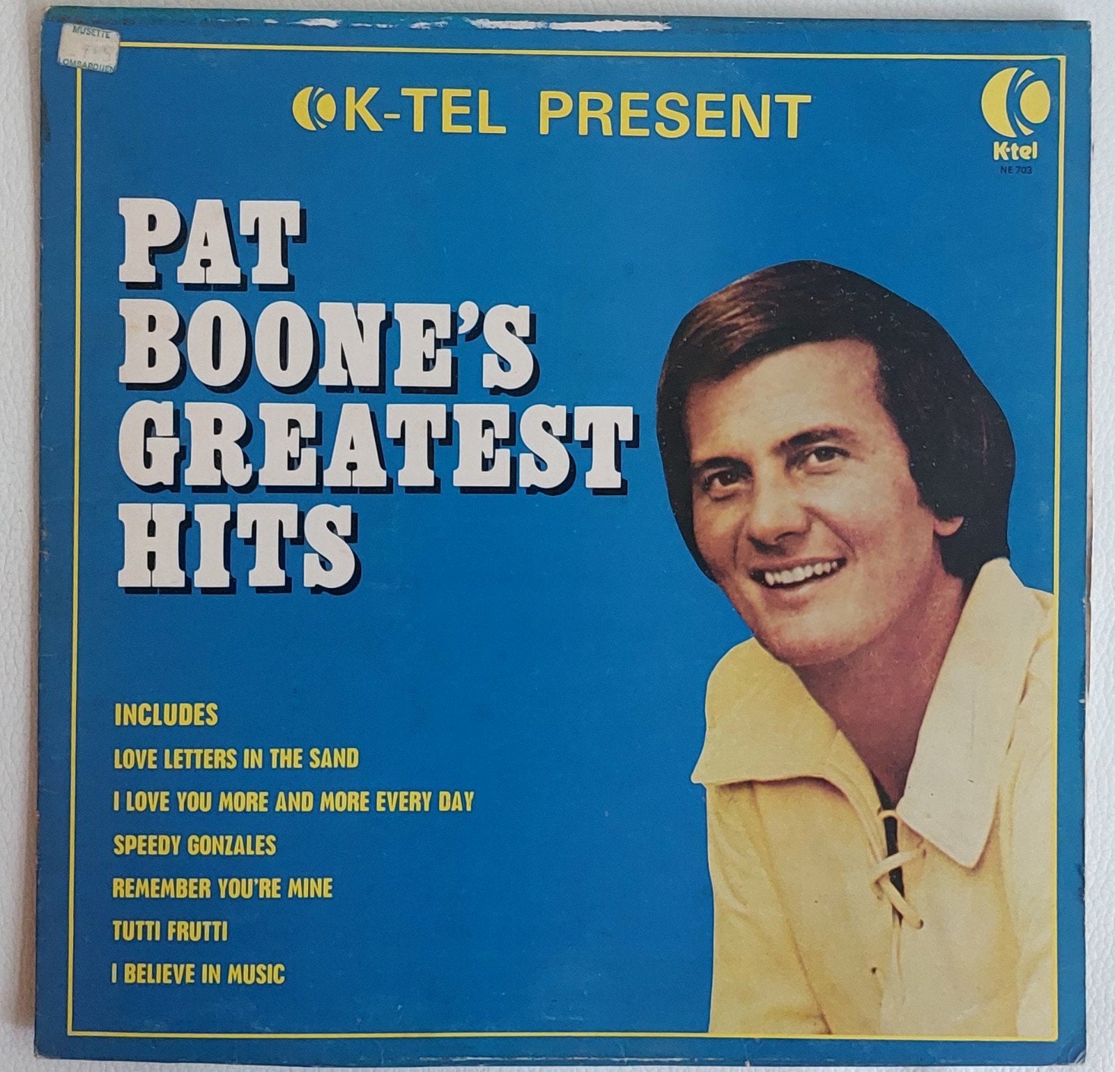 Pat Boone's Greatest Hits LP - K-Tel Present (1975), LP, Gebruikt, Pop, Ophalen of Verzenden