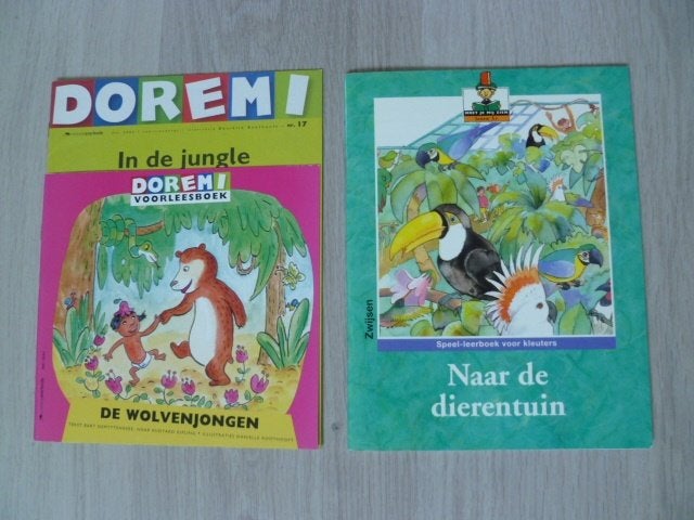 Doremi tijdschrift: In de jungle + Speelleerboek: dieren., Jongen of Meisje, Ophalen of Verzenden, Zo goed als nieuw, 5 of 6 jaar