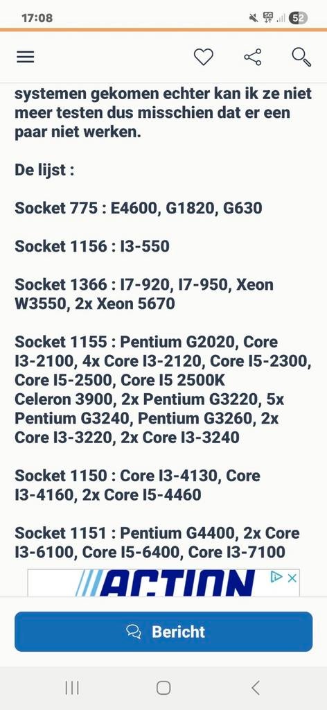 Verschillende processors., Computers en Software, Processors, Ophalen of Verzenden, Zo goed als nieuw