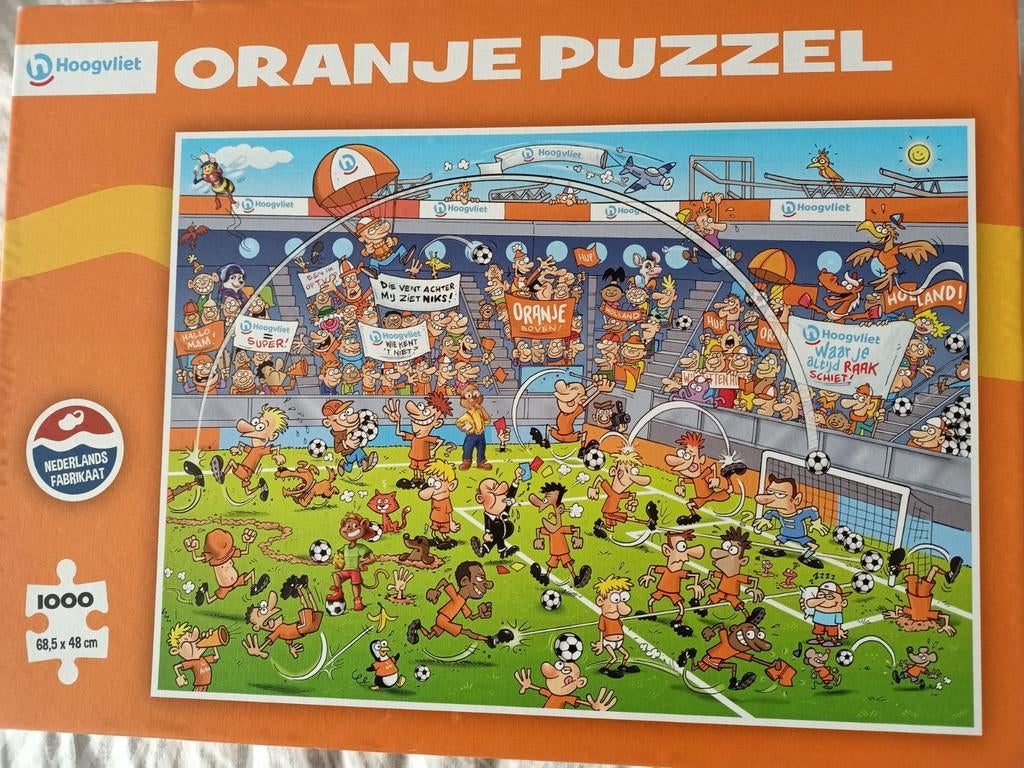 Oranje puzzel hoogvliet, Ophalen of Verzenden, 500 t/m 1500 stukjes, Zo goed als nieuw