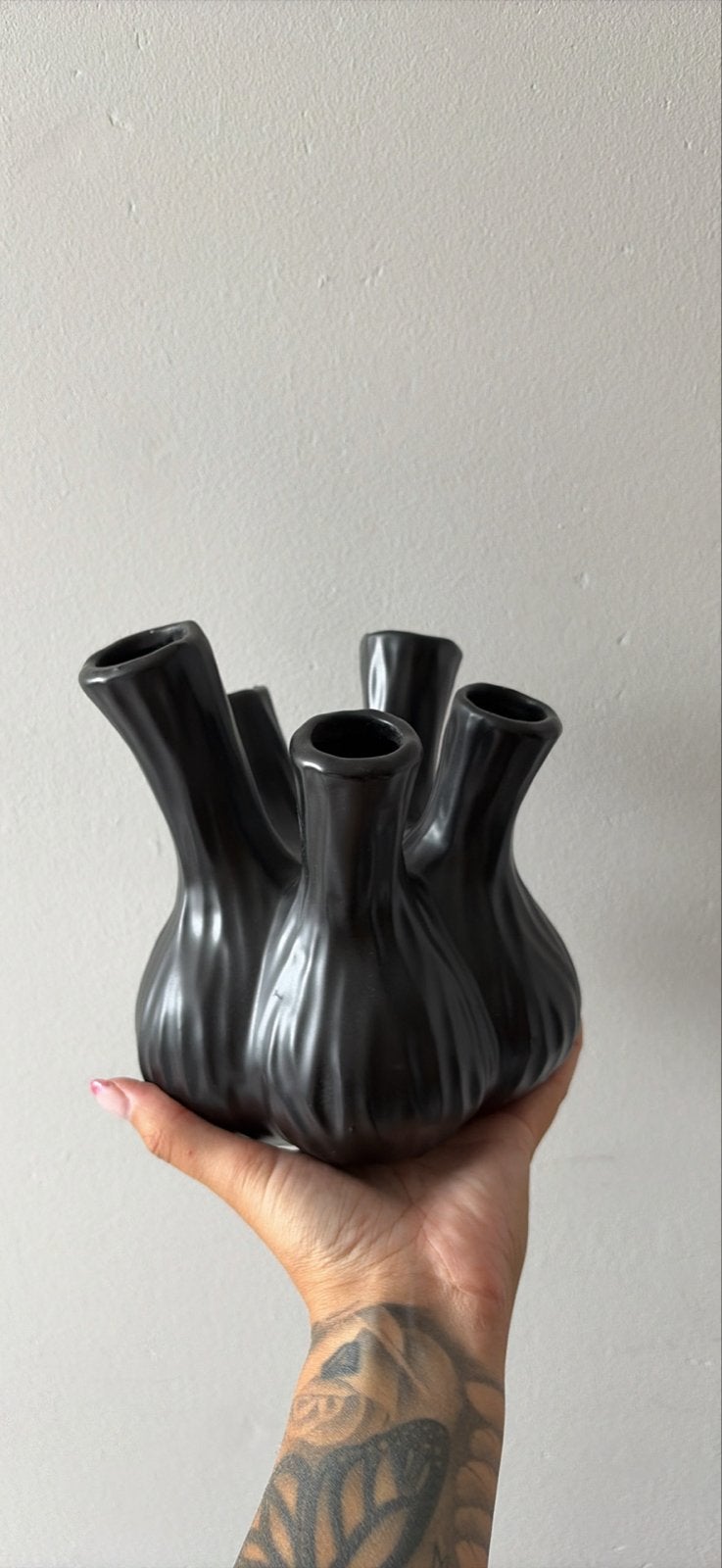 DK Tulpenvaas Zwart - Nieuw en Ongebruikt, Ophalen, Handgemaakt, Zwart, Nieuw