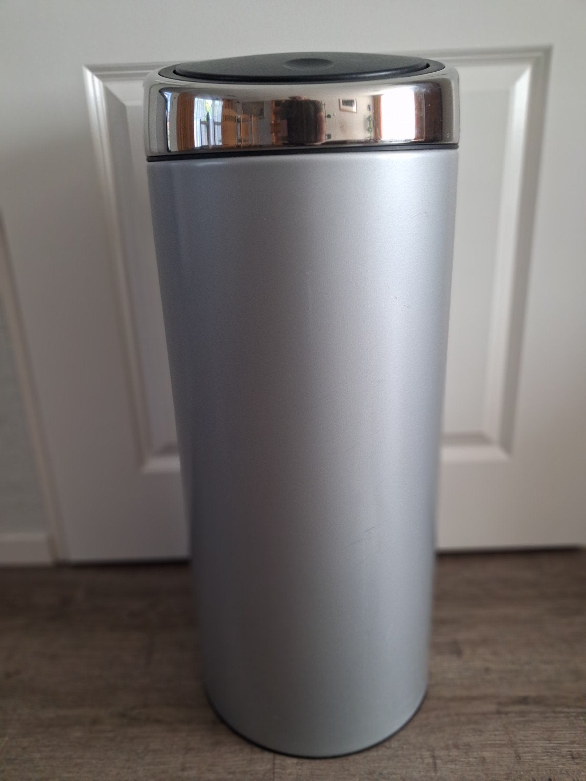 Brabantia Touch Bin afvalbak. Chroom grijs,zwart, 40 liter of meer, Ophalen, Gebruikt, Rvs