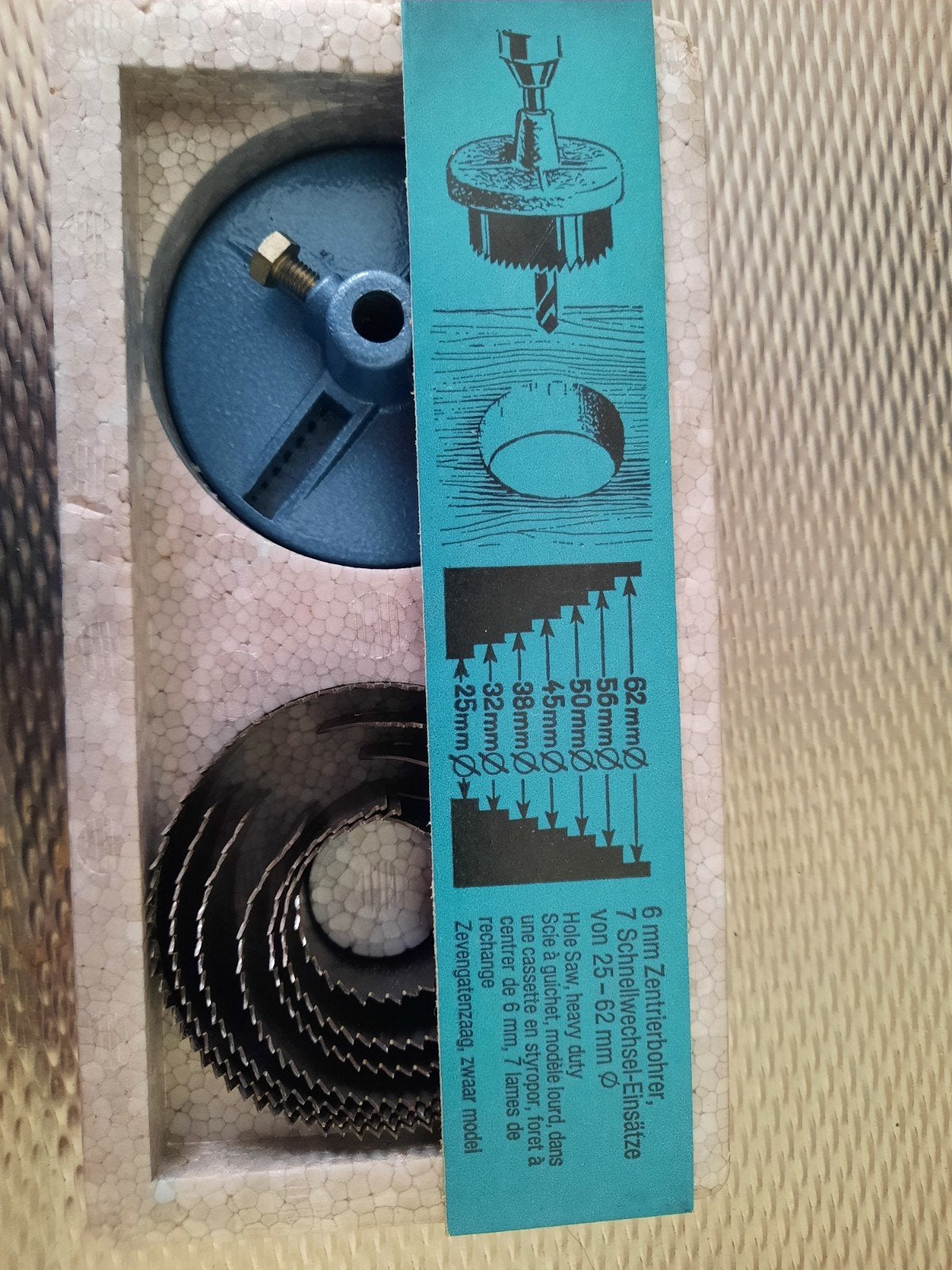 Gatenzaagset 25-62mm met 7 snelwissel-inzetstukken, Ophalen of Verzenden