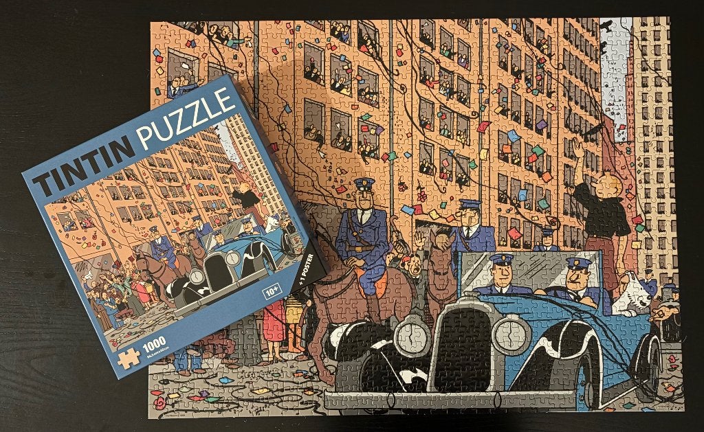 Kuifje puzzel - Kuifje in Amerika (2021), Eén stripboek, Ophalen of Verzenden, Zo goed als nieuw