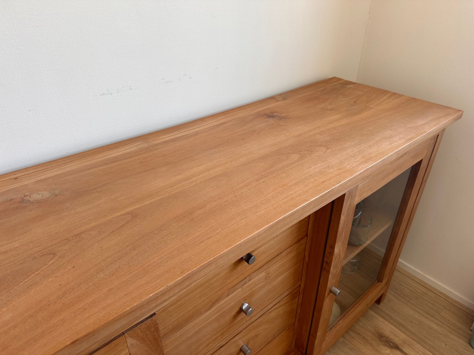Mooie buffetkast van massief teak, Ophalen, Gebruikt, 150 tot 200 cm, Teakhout
