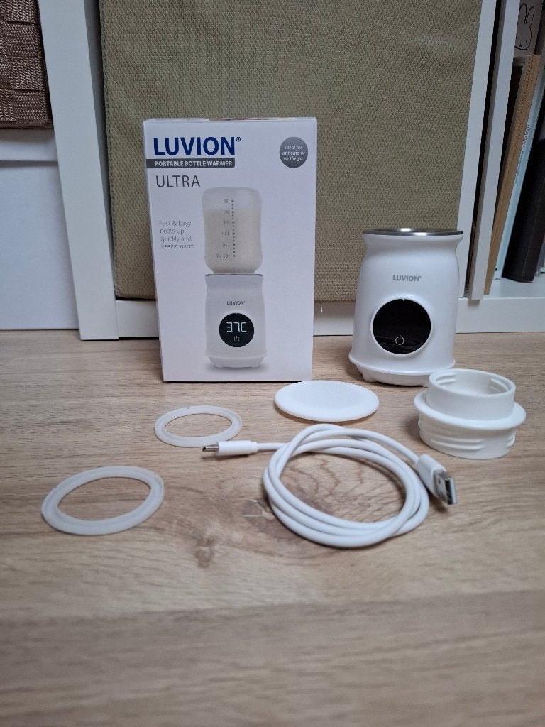 Luvion Ultra draagbare flessenwarmer – draadloos, Flessen- of potjesverwarmer, Gebruikt, Luvion, Ophalen of Verzenden