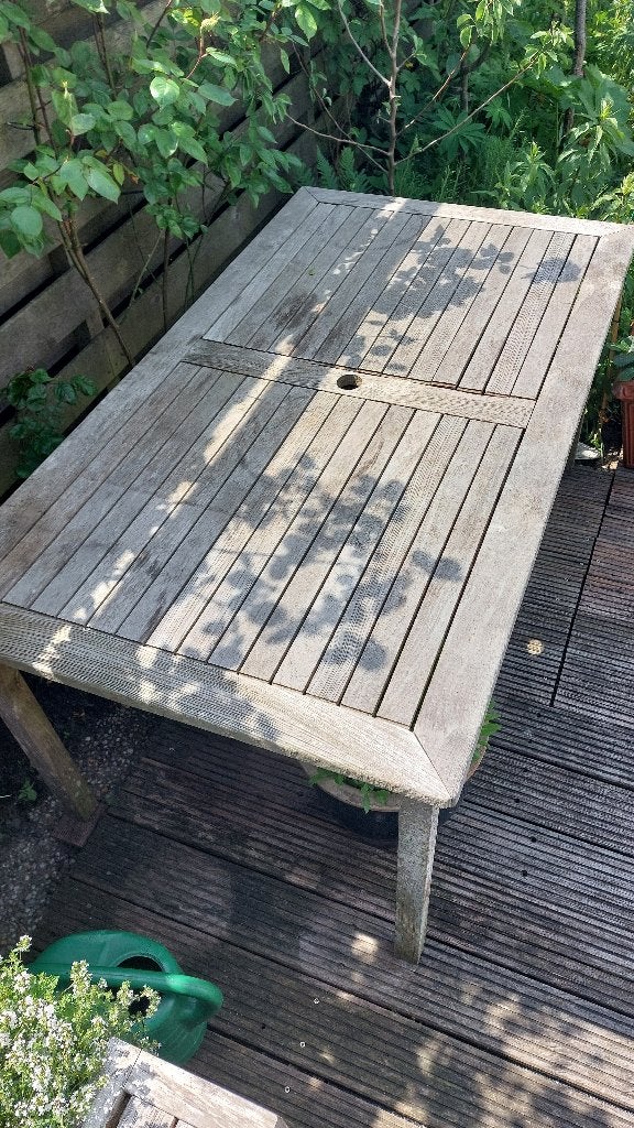 Tuintafel 90 X 160 cm Teak, Ophalen, Gebruikt, Rechthoekig, Teakhout
