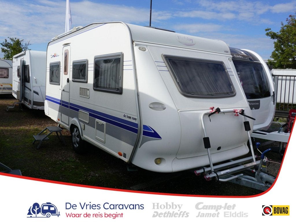 Hobby De luxe Easy 450 UF incl.unico luifel,mover, Caravans en Kamperen, Hobby, Bedrijf, 5 tot 6 meter, Tot en met 4