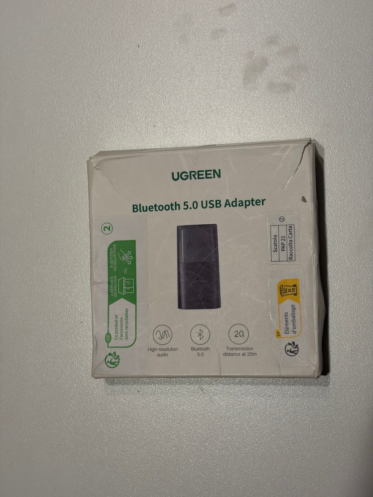 UGREEN Bluetooth 5.0 USB Adapter - CM390, Ophalen of Verzenden, Nieuw