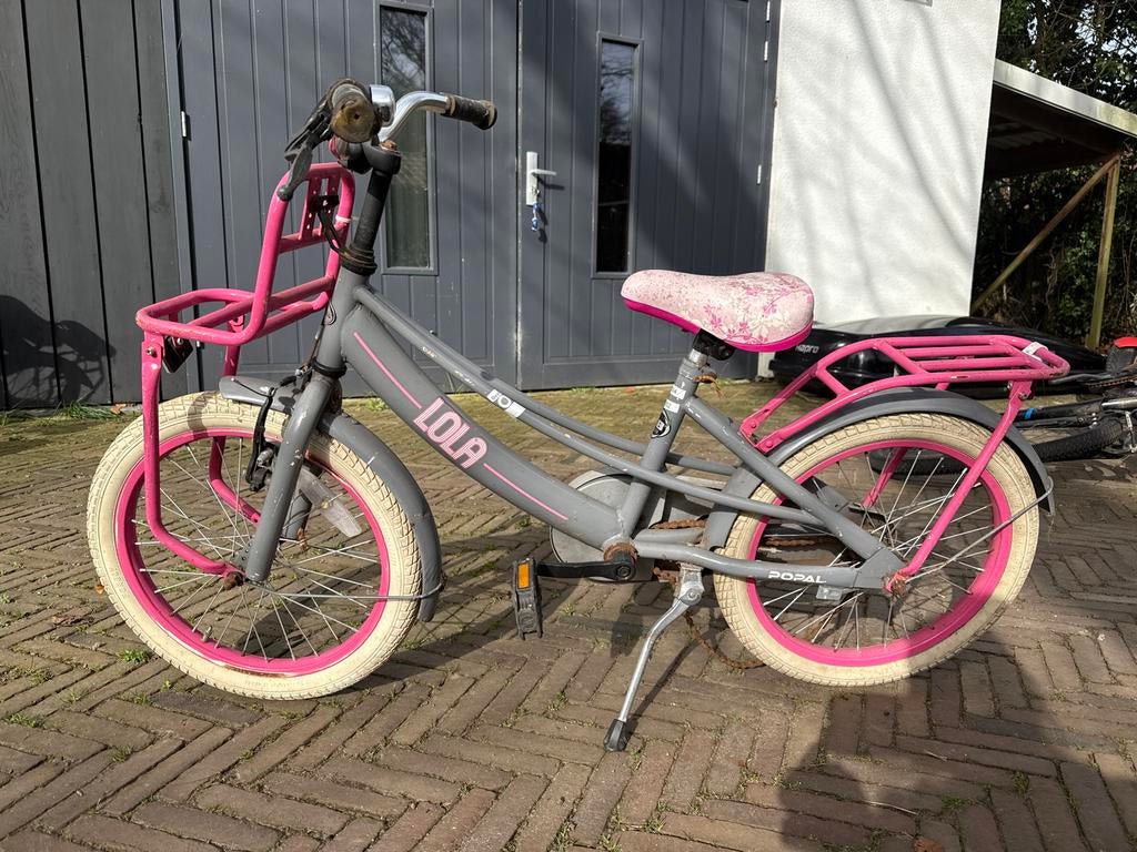 Lola meisjesfiets - Popal - 18 inch, Ophalen, Gebruikt, 18 inch, Handrem