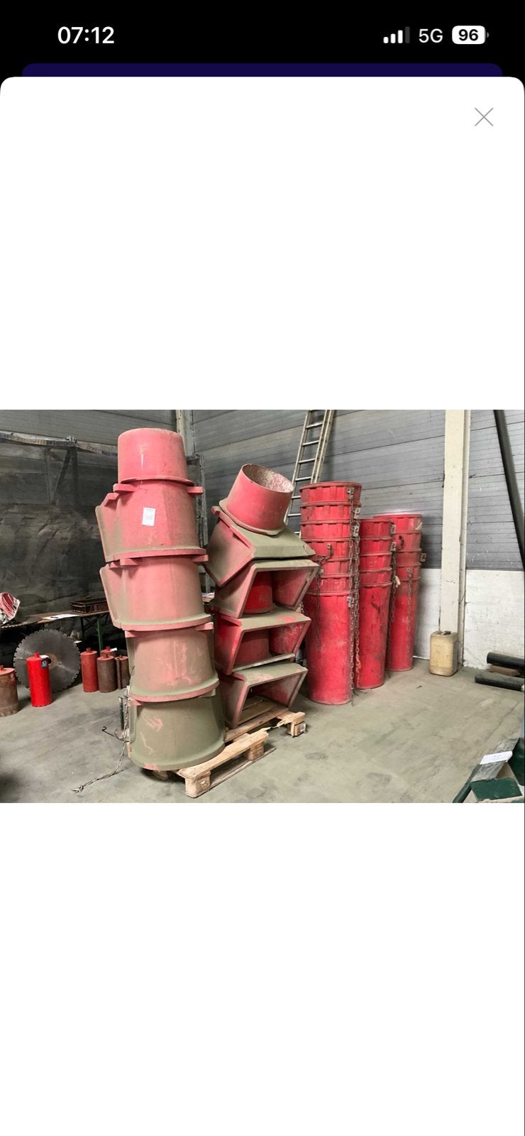 Stortkokers - Set van rode stortkokers voor bouwafval, Ophalen, Gebruikt