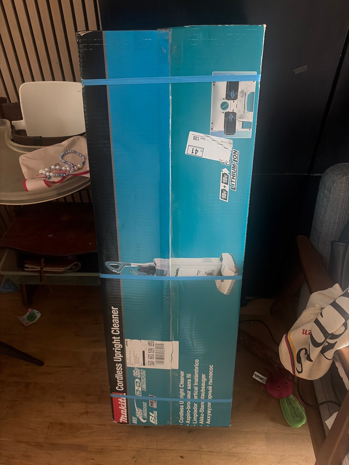 Makita Aspirapolvere a batterie 85 W senza batteria, Witgoed en Apparatuur, Stofzuigers, Ophalen, Nieuw, Stofzak, Overige merken
