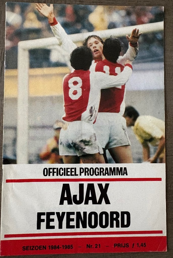 Programma Ajax - Feyenoord 1984-1985, Ophalen of Verzenden, Zo goed als nieuw, Ajax, Boek of Tijdschrift