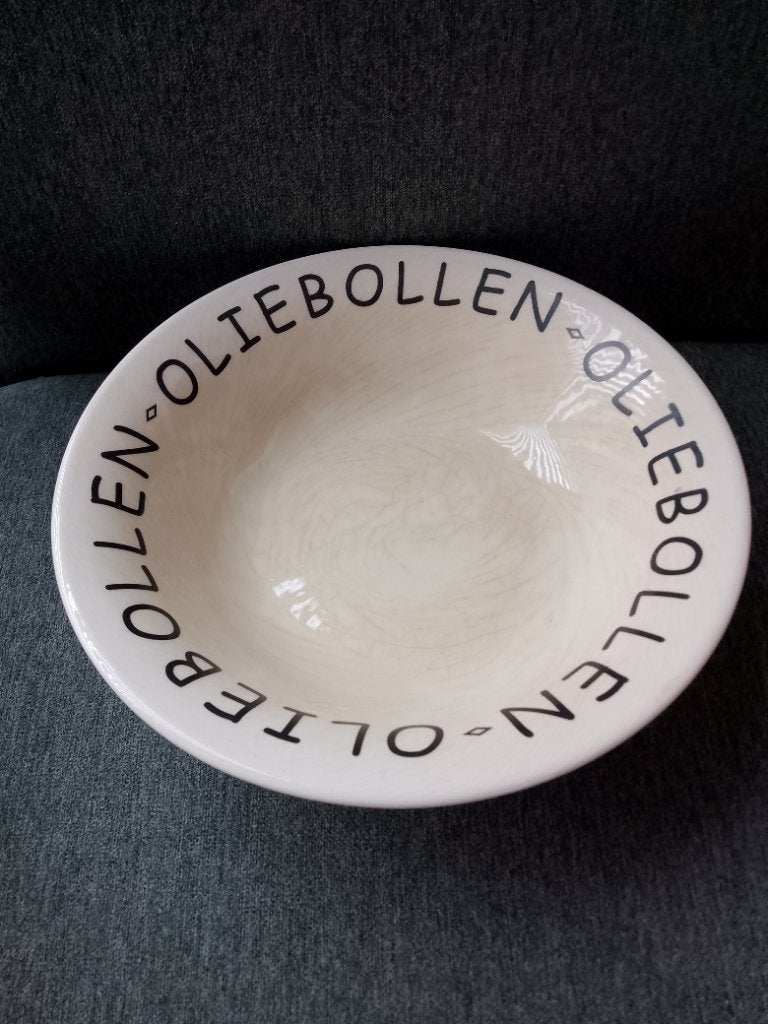 Oliebollen schaal, Overige materialen, Gebruikt, Ophalen of Verzenden, Schaal of Schalen