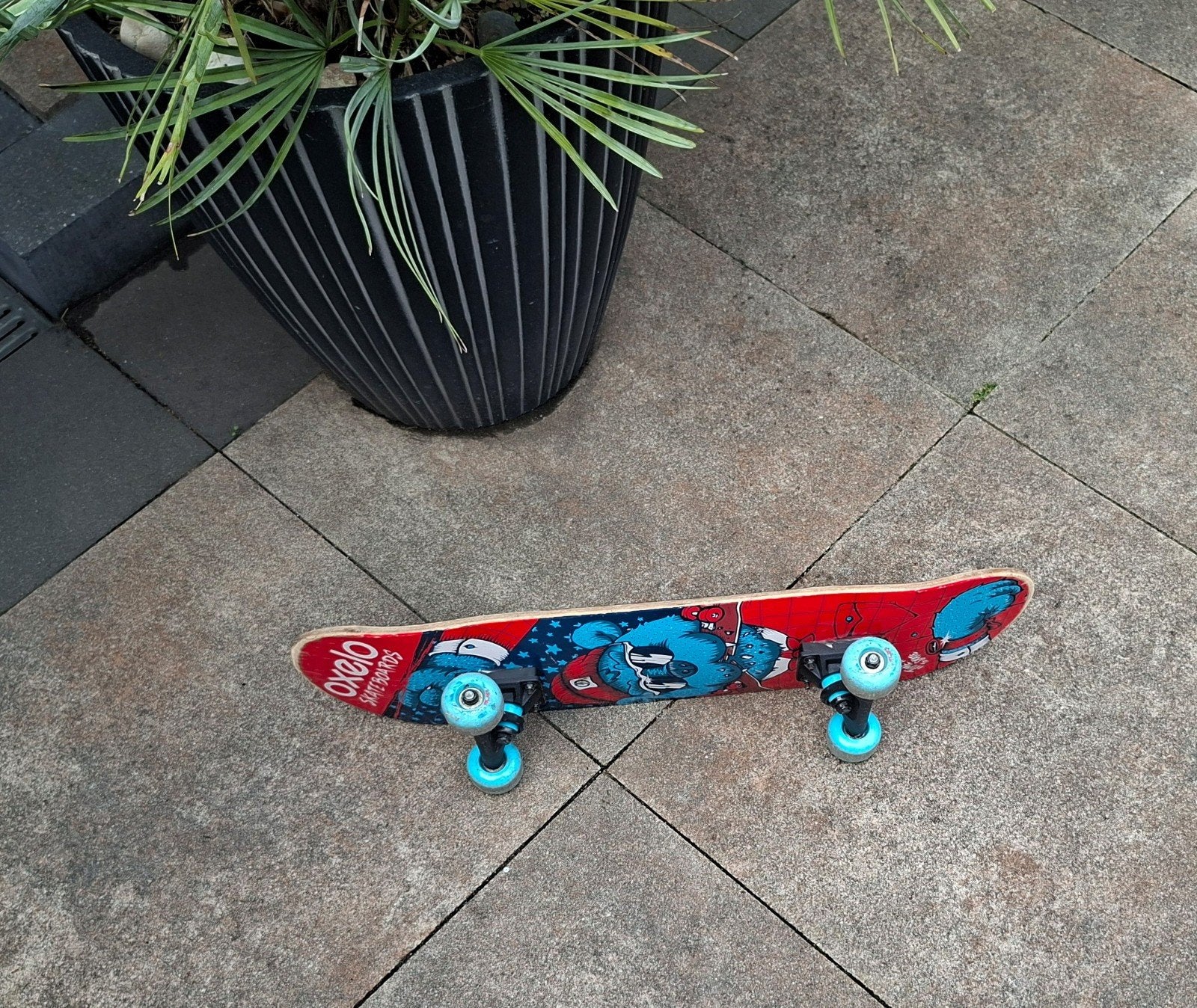 Oxelo skateboard met beer design, Ophalen of Verzenden, Gebruikt, Skateboard
