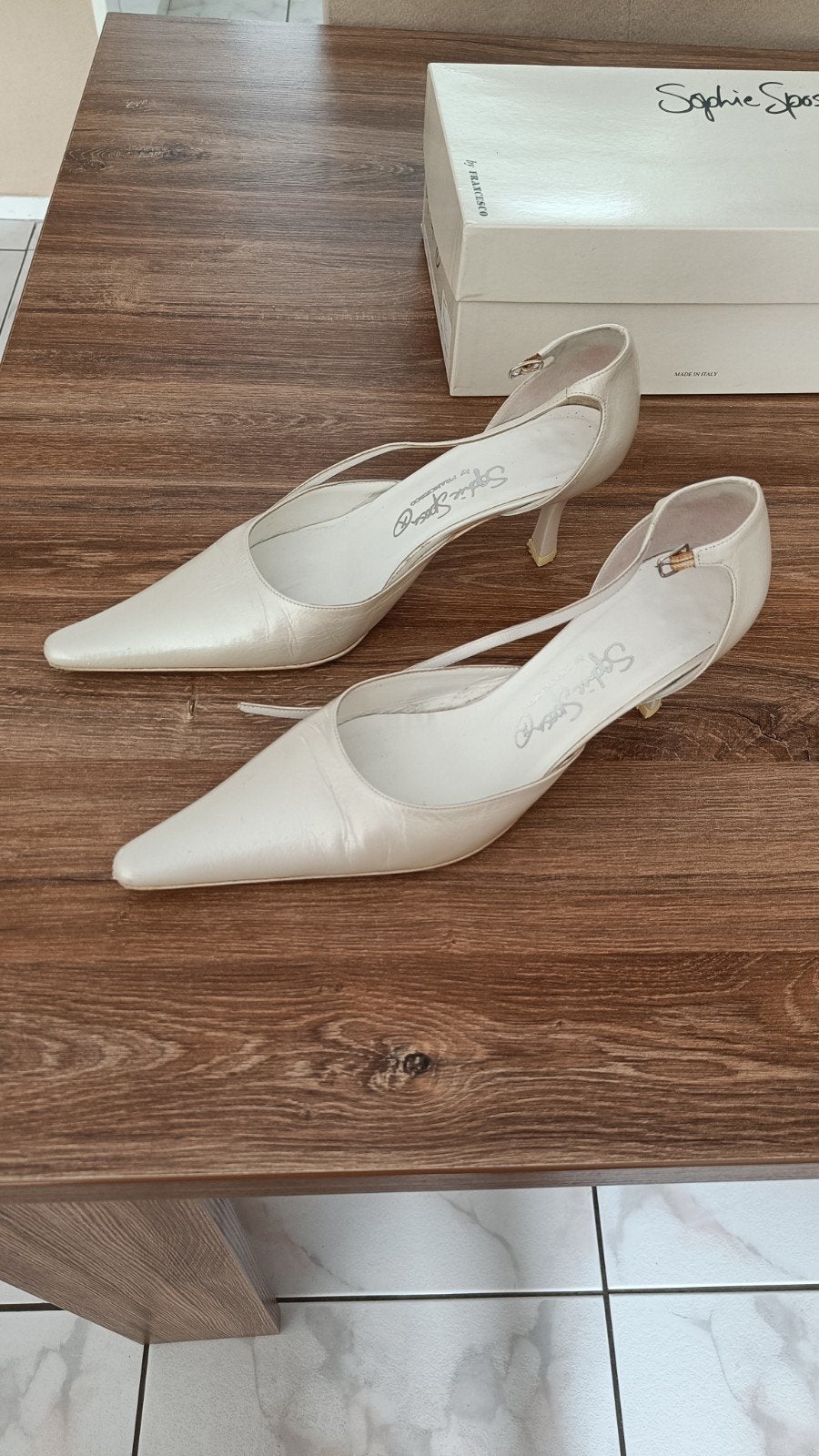 Crème trouwschoenen, Ophalen, Zo goed als nieuw, Beige, Schoenen